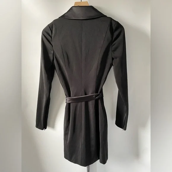 black tuxedo mini dress Jazlynn Tuxedo Mini Dress L'Agence Cedar & Lily Clothier main image 0